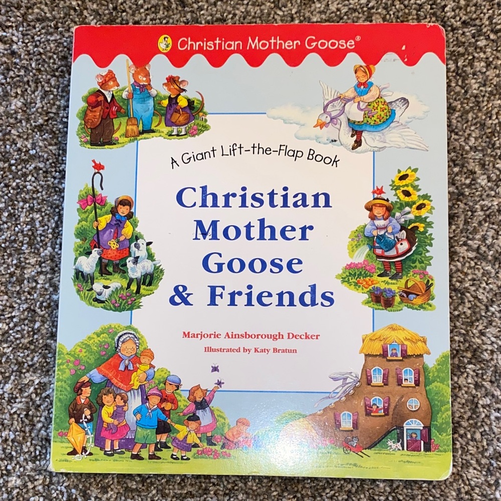 📚Christian Mother Goose & Friends Lift-the-Flap Board Book Colorful Art